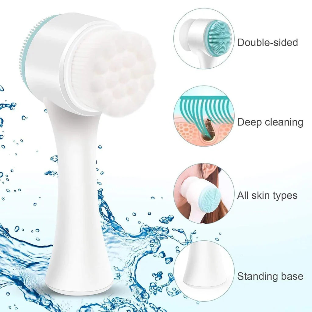2-in-1 Double-Sided Silicone Face Brush Zexa store