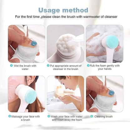 2-in-1 Double-Sided Silicone Face Brush Zexa store